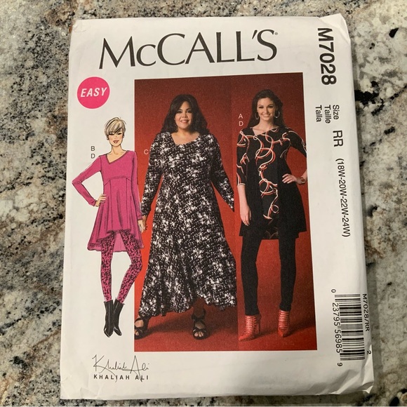 McCall's Patterns M7028 Misses'/Women's Tunics, RR (18W-20W-22W-24W) - Picture 6 of 6